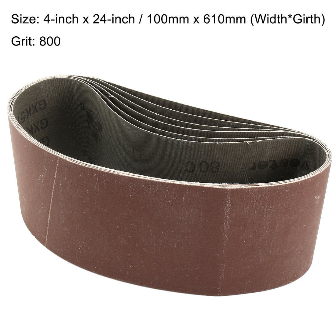 Unique Bargains 4-Inch x 24-Inch Aluminum Oxide Sanding Belt 800 Grits Sandpaper
