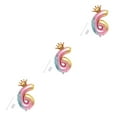 thumbnail image 3 of yingyy Party Balloon with Gradient Color Birthday Party Decor Aluminum Foil Balloon 32 Inch, Number 8 7 3PCS, 3 of 6
