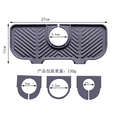 thumbnail image 5 of Exsafe Plastic 10.6 in x 4.3 in Geometric Drainage Groove Pattern Sink Mat 4 Piece, 5 of 5