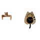 thumbnail image 1 of Soporte creativo para papel higiénico con forma de búho y gato, organizador de toallas, reloj de pared de dibujos animados, bonito dispensador, 1 of 8