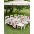 thumbnail image 3 of Spring Easter Outdoor Tablecloth - 60x120 Inch Rectangle Dining Table Cover, Green Pink Yellow Eggs Floral Botanical Waterproof Outdoor Table Cloth with Umbrella Hole & Zipper for Picnic/Patio/Party, 3 of 7