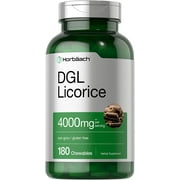 DGL Licorice Extract | 4000 mg | 180 Chewable Tablets | Vegetarian | by Horbaach