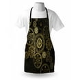 thumbnail image 4 of Steampunk Apron, Dark Toned Mechanical Composition Including Various Wheels Gears Image, Unisex Kitchen Bib with Adjustable Neck for Cooking Gardening, Adult Size, Dark Brown Sand Brown, by Ambesonne, 4 of 4