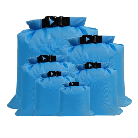 Andoer 6 PCS Outdoor Waterproof Bag Dry Sack for Drifting Boating Kayaking Beach