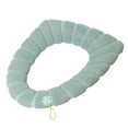 thumbnail image 2 of 2 Pack Winter Toilet Seat Cover with Handle Knitted Soft Washable Elastic for Round and Elongated Toilets(Green)，Hulucky, 2 of 9