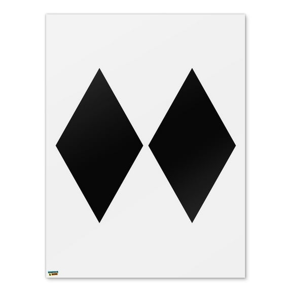 Double Black Diamond Skiing Experts Only Home Business Office Sign - Poster - 18" x 24" (46cm x 61cm)