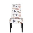 thumbnail image 2 of ZICANCN Cute Doodle Hearts Chair Protectors Seat Covers , Dining Chair Slipcovers 1 Piece for Dining Room Hotel Kitchen, 2 of 8