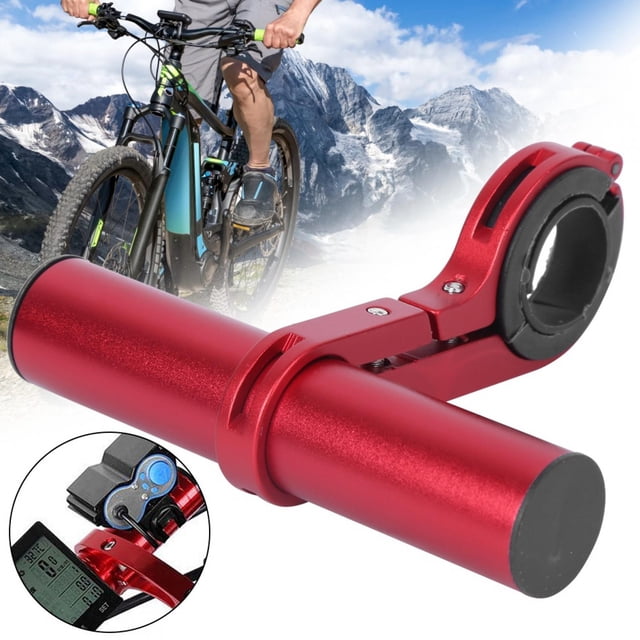 Mountain Bike Bicycle Extension, 14 Lbs Loading Handlebar Extension Bracket, 10cm Cycling Equipment Bike Accessory For Install Mobile Phone Install Light Red,Blue,Black