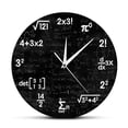 thumbnail image 1 of Math Equations and Notations Mathematics Chalkboard Geek Battery Operated Wall Clock Silent Non-Ticking Quartz, 1 of 5