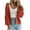 Orange, variant on Women's Chunky Knit Open Front Sweater Long Sleeve Button Loose Short Cardigan Outerwear Coats Cardigan Sweaters for Women Trendy Fall Fashion Knit Cardigans Fall Winter Clothing Outfits