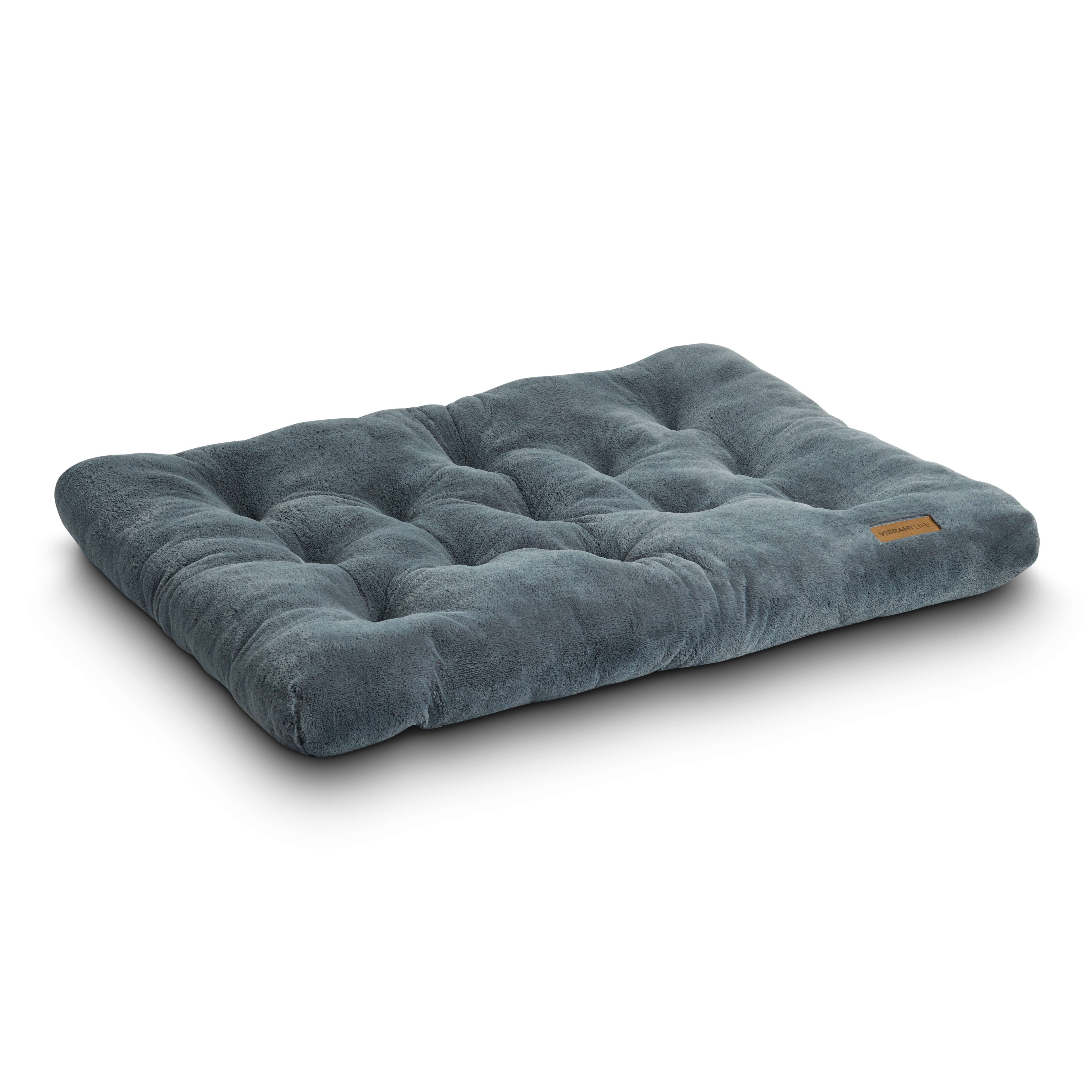 Vibrant Life Extra Large Dog Bed, Plush Pillow Bed for Large Dogs, Extra Large, 38" x 48", Grey