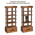 thumbnail image 5 of usikey 6-Tier Vertical Shoe Rack, Wooden Shoe Racks with Bottom Drawer and Side Hooks, for Entryway, Hallway, Rustic Brown, 5 of 8