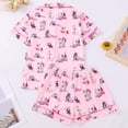 thumbnail image 5 of Printed Collar Short Sleeve Pajama – Short Pants With Loungewear Christmas pajamas for women set, 5 of 9