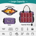 thumbnail image 4 of Ckdifva Pixelated Bats Cooler Bag Cooler Cooling Tote Lunch Bag Lunch Box Front Pocket with Shoulder Strap, 4 of 6