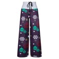 thumbnail image 1 of Mujer pantalones largos Navidad impresión patrón claro impresión suelta cómoda cintura alta pantalones femeninos gris oscuro S, 1 of 6