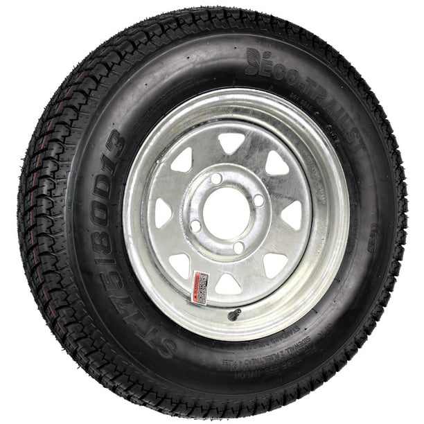 Mounted Trailer Tire Rim St175 80d13 175 80 13 Lrc 4 Lug Galvanized Spoke Wheel Walmart Com