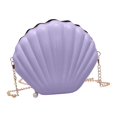thumbnail image 3 of Bolso de hombro con forma de concha Yuyangstore Monedero novedoso con cremallera Violeta, 3 of 8