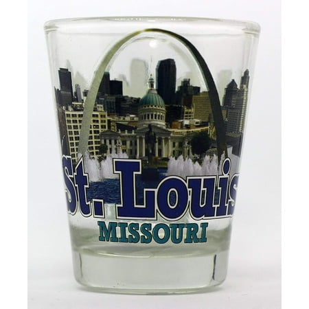 

St. Louis Missouri Clear Collage Emblem Shot Glass
