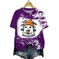 thumbnail image 6 of Women Graphic Tees Cartoon Printed Round Neck Short Sleeve T Shirt Halloween T Shirt Tops, 6 of 6