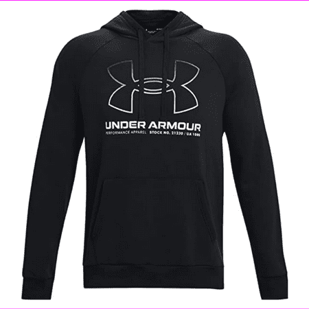 Under Armour Men's UA Rival Lock Up Hoodie Fleece Pullover (Black, 2XL)