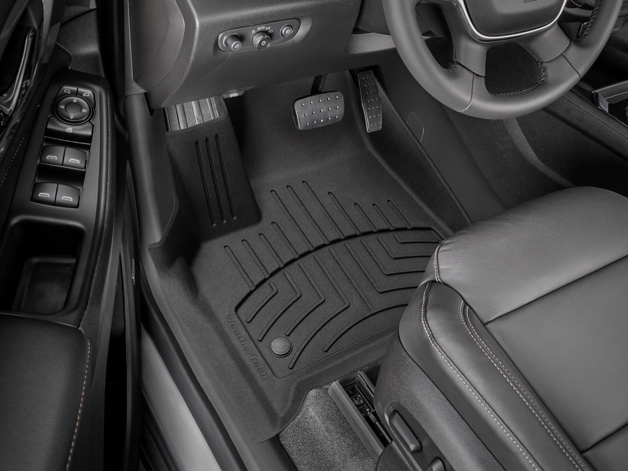 WeatherTech FloorLiner HP Custom Fit Floor Mats compatible with Chevrolet Traverse, Traverse Limited - 1st Row (Driver & Passenger), Black
