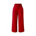 thumbnail image 4 of Women’s Pants Straight Leg Baggy Red Pant Womens Pants Casual Comfy Pants Holiday Pants for Women, 4 of 4