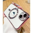 thumbnail image 2 of Magnetic Case for iPhone 15 Plus Case Clear Compatible with MagSafe Built-in Camera Lens Protector Soft Slim Shockproof Phone Case Cover for iPhone 15 Plus 6.7" - Pink, 2 of 6
