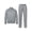 Light Gray, variant on Men's 2Pc Full Zip Tracksuit, 4 Way Stretch with Reflective Stripes & Zipper Pockets, Straight Leg for Golf Running Gym Black S