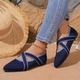 thumbnail image 4 of longantii Mary Jane Shoes Women Slip on Dressy Flats Shoes for Women 2026 Fashion Non-Slip Shoes for School Office Walking Casual Formal Work Dark Blue, 4 of 7