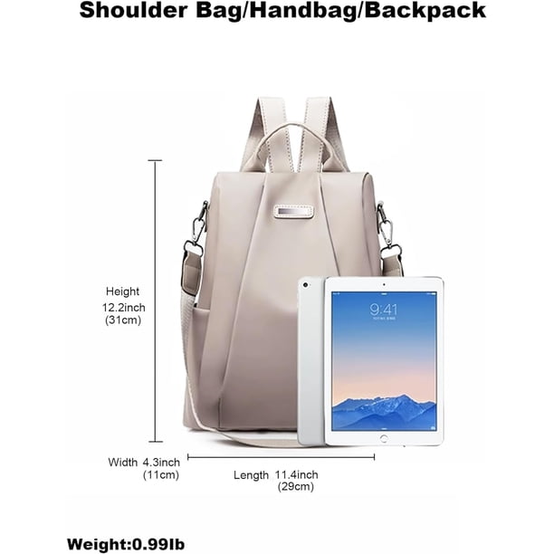 Womens Backpack Purse Waterproof Nylon Anti-theft Rucksack  display picture 1