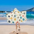 thumbnail image 5 of Bees and Colorful Shapes Hooded Beach Towel Kids Bath Towels Quick Dry for Pool Swiming 50" x 23.5" Microfiber Soft Bathrobe, 5 of 7