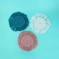 thumbnail image 4 of UNIQUE CREATIV CRAFT Macramé Coaster Kit – Solid, 3 pcs, Age 8+, Beginner, 15.5 cm, 4 of 5