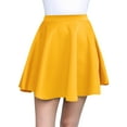 thumbnail image 3 of Made by Johnny Women's Basic Versatile Stretchy Flared Skater Skirt S YELLOW, 3 of 6