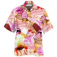 thumbnail image 2 of Camisas de moda con estampado 3D de calavera y helado, holgadas y cómodas, estilo Y2k, para fiestas en la playa y vacaciones, camisas de manga corta para hombre, 2 of 5