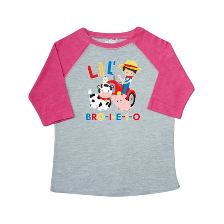 

Inktastic Farmer Tractor EIEIO Little Bro Gift Toddler Boy Girl T-Shirt