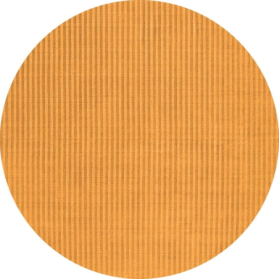 Ahgly Company Indoor Round Solid Orange Modern Area Rugs, 4' Round