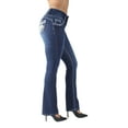 thumbnail image 4 of Fashion2Love Womens Juniors Colombian Design Butt Lift Mid Waist Boot Leg Jeans, 4 of 10