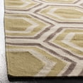 thumbnail image 3 of Safavieh Dhurries Weldon Geometric Wool Area Rug, Ivory/Yellow, 8' x 8' Square, 3 of 8
