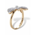 thumbnail image 2 of PalmBeach Jewelry Diamond Accent 18k Gold-plated Sterling Silver Dragonfly Ring, 2 of 5