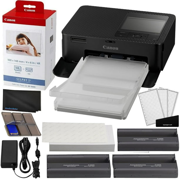 Impresora fotográfica Canon Selphy CP1500 inalámbrica negra