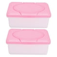 thumbnail image 4 of Minkissy Wet Tissue Boxes 2Set Pink for Home Use Storage and Moisture Retention Plastic, 4 of 7
