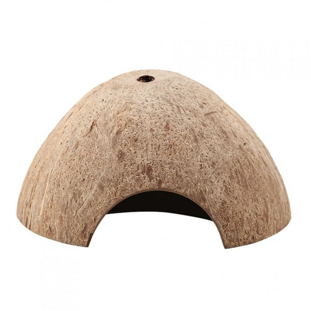 Reptile Hiding Cave, Aquarium Hide House Decor Reptile Coconut Cave