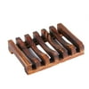 Binpure Natural Eco-Friendly Wooden Bathroom Soap Drain Holder Rack, Black Color