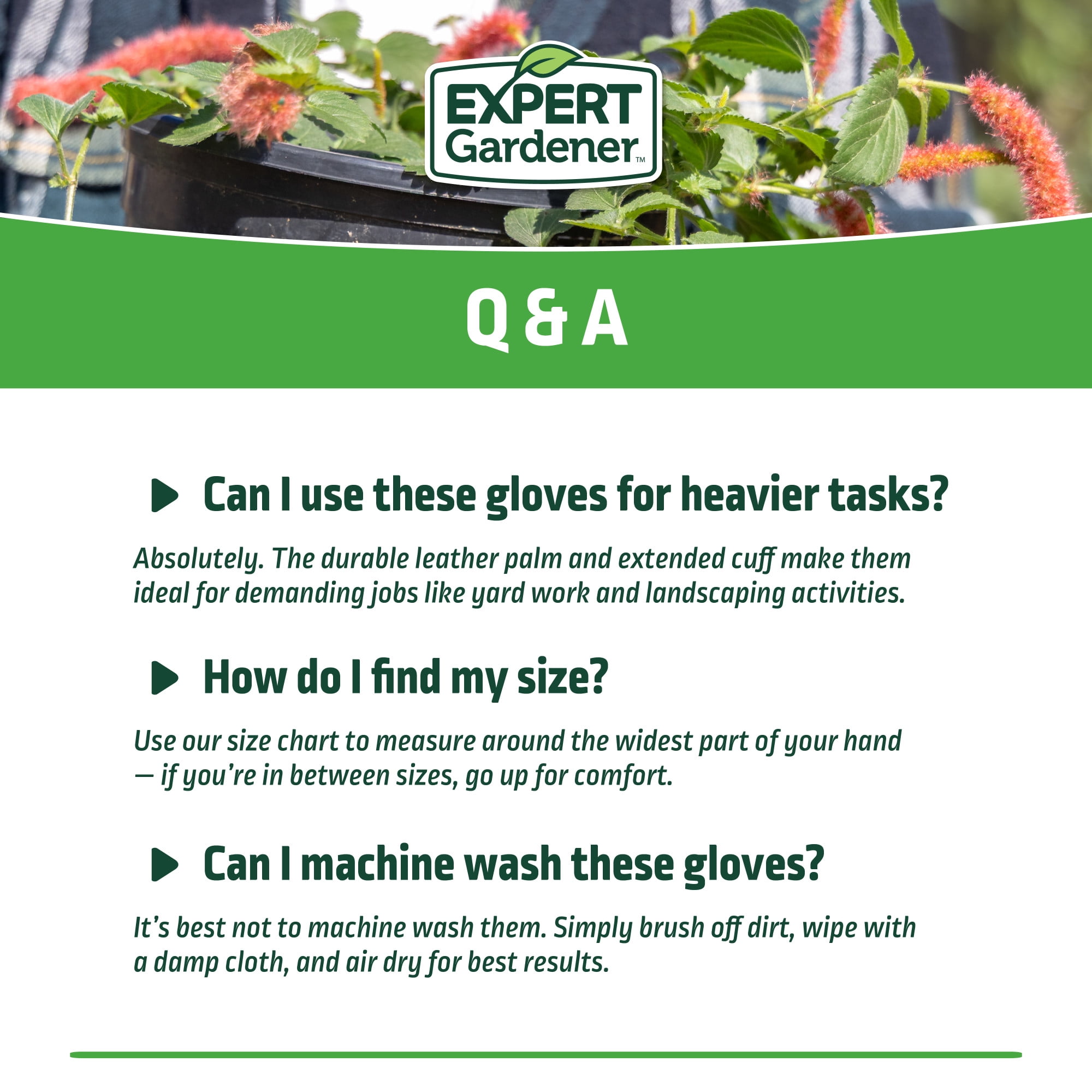 Expert Gardener Kids Leather Palm Gardening Gloves