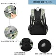 thumbnail image 4 of FORMRS Unisex School Backpack 17" Student Travel Bag with Laptop Compartment, Beige Floral, 4 of 7