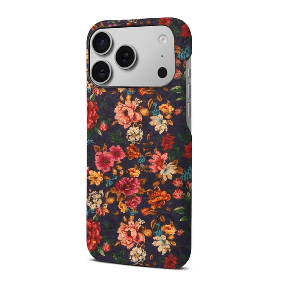 Allytechgroup Case for iPhone 13, Magnetic Cover Compatible with Magsafe Slim PU Leather & Hard Back Shockproof Floral Pattern Military Grade Drop Protection Case, Darkpurple