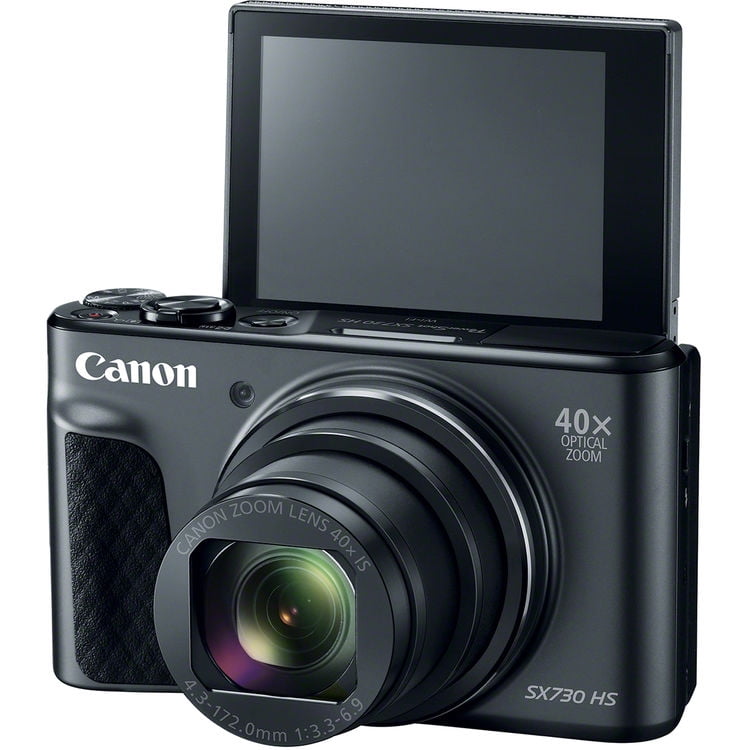 Canon PowerShot SX730 HS Camera (Black) + Case + Spider Tripod +