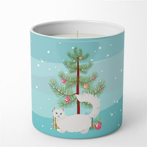 Carolines Treasures CK4659CDL 3.75 x 3.25 in. Unisex Napoleon No.1 Cat Merry Christmas 10 oz Decorative Soy Candle