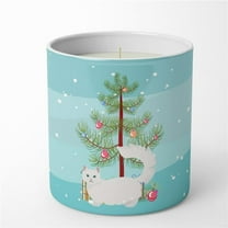 Carolines Treasures CK4659CDL 3.75 x 3.25 in. Unisex Napoleon No.1 Cat Merry Christmas 10 oz Decorative Soy Candle
