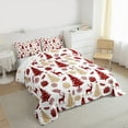 thumbnail image 4 of Homewish Merry Christmas Full Size Comforter Sets,Wild Xmas Reindeer Bedding Comforter Set,Red White Beige Bedding Sets For Boys Kids,Ultra Soft Home Decor Reversible,3 Pieces, 4 of 9